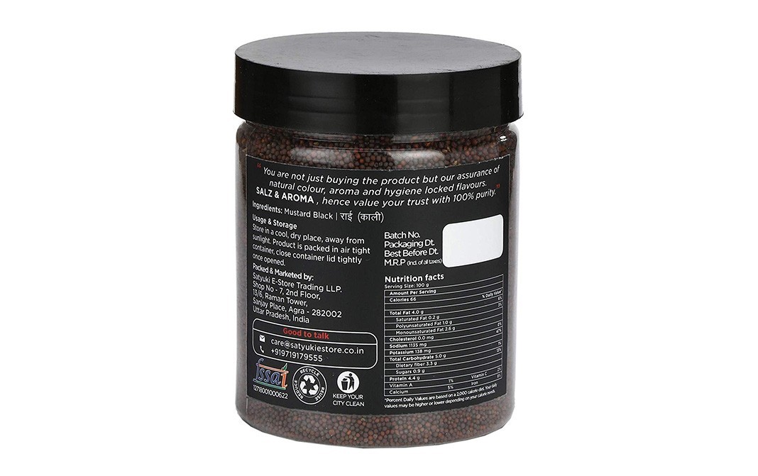 Salz & Aroma Black Mustard    Plastic Jar  350 grams